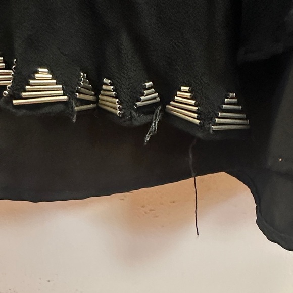 Anthropologie Black Maxi Dress with Pink and Silver Patterns - Picture 13 of 15